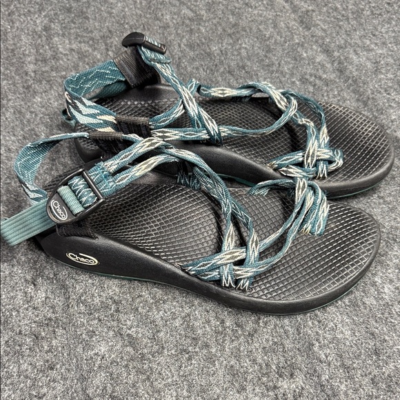 Chaco Women's Sandals - Black and Teal - Picture 4 of 6